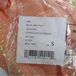 Free People Womens S Unapologetic Sequin Long Sleeve Top in Peach NEW Photo 12