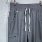 FIGS  Women XS Gray Graphite Zamora Jogger Scrub Pants Pockets Yoga Waistband Photo 3