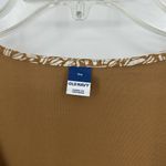 Old Navy  Brown Smocked Mesh Mini Dress Defined Waist Tie Shoulder Size 3X Photo 9