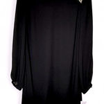 Sequin Hearts  Black Dress with Embellished Shoulders Photo 0