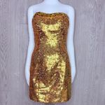 Square sequin lime riva midi dress with rhinestone gold dress sleeveless 4 Photo 2