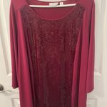 Joan Rivers size 1X cranberry color tunic top Photo 0