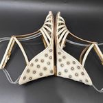 ESCADA Ivory White Leather Crystal Studded T Photo 4