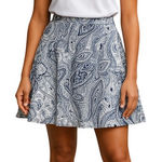 Talbots Paisley Print Skirt A-Line Cotton Casual Blue White Women Size 6 Photo 0