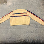 Mango Cream and Blue Striped Cardigan Cropped - Size M new Photo 1