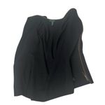 LAUREN RALPH LAUREN Black Cotton Knit Jacket Brown Faux Suede Trim Size Medium Photo 5