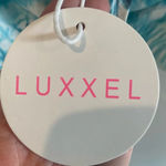 Luxxel Off the Shoulder Blue Tie Dye Crop Top Size Large Tie Front NWT Photo 6