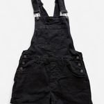 Studio Blue  Black Denim Overall Shorts Photo 0