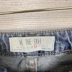 Free People We The  Denim Mini Skirt Size 29 Zippered Front Fringe Coquette‎ Cute Photo 3