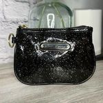 Betsey Johnson  black sparkly coin purse. Photo 0