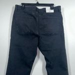 ZARA The Dreed Flare Jeans Button Fly Black Slim Fit High Rise Crop Raw Hem 12 Photo 5