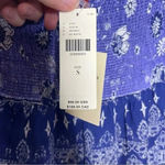 Raga  Anthropologie Willa Off Shoulder Smocked Blue Dress Size Small NWT Photo 4