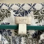 Ann Taylor LOFT S Blue Green Boho Floral Sheath Henley Shirt Dress Size L Photo 3