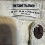 One Teaspoon  Awesome Baggies Jeans Womens 28 White Distressed Ripped Denim Photo 12