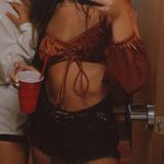 Beige Botany Satin Cropped Long Sleeve Photo 2