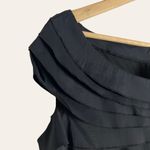 Cartise Black Rosette Tiered Cocktail Sheath Knee Length Dress Size 10 Photo 3