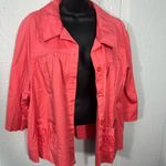 Sandro  Peach Long Sleeve Big Button Blazer Size 2X EUC Photo 1