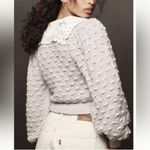 Anthropologie Balloon Sleeve Collared Cargidan Lilac Size M NEW Photo 8