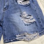 Special A  Womens Shorts Size Large Blue Denim Cotton Distressed High Rise Photo 1