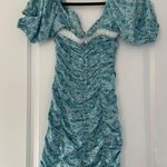 For Love & Lemons ALANA BLUE FLORAL MINI DRESS XXS! Photo 7