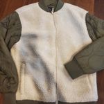 Original Use  Olive Green Jacket Size Small Womens Cream Photo 2