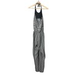 prAna Bijou Black & White Halter High Neck Wide Leg Jumpsuit XS Photo 2