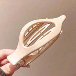 1pc Beige Extra Large 12cm/4.72in Hair Clips Tan Photo 1