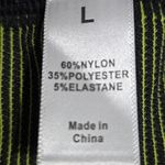 Black and Green Striped Sports Bra Size L Photo 1