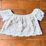 Lucy Paris embroidered beige crop top Size M Photo 0