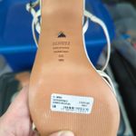 Schutz  Amaia Cream Pearl Heel Sandals Square‎ Toe Slingback Strappy Women's 9B Photo 6