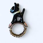 Betsey Johnson  Vintage 2000s rare Black Cat ring Photo 3