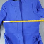 J.Crew Double Cloth Coat Size 4 Italian Fabric Preppy Funnel Lady Belted Blue Photo 8