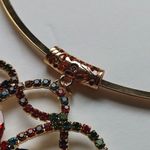 Gold Choker with Statement Multi Color Crystal Flower Pendant Photo 3