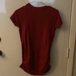 Athleta Red Crewveck Activewear Top M Athleisure Sportswear Casual Cherry Girl Photo 3