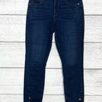 Loft Dark Wash Denim Curvy Skinny Jeans with Button Up Ankles Womens Size 4 / 27 Photo 11