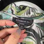 Elementz Vtg Y2K Women's Green & Grey Graphics Ruffles Tie Front Blouse Size 2X Photo 4