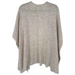 NWT Chicos Embroidered Knit Ruana Neutral Orange Floral Linen Cotton Size S/M Tan Photo 6