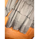 Altar'd State Alter’d State Sage Green Tiered Mini Dress Smocked Waist Long Sleeve Size M Photo 6