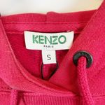 Kenzo Paris Peony Floral Logo Applique Oversize Hooded Pullover Sweatshirt Dress Photo 2