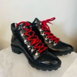 Schutz  Patent Leather Hiking Boots Booties,‎ Red Laces/Black, Size 6.5, NWOT Photo 10