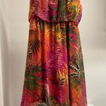 JC Penny Pink Floral Print Hi-Lo Dress Photo 0