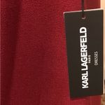 Karl Lagerfeld  Paris Burgundy Shift Dress, W/Crochet Bell Sleeve Sz. 6 NWT! Photo 7