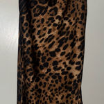 Black and Brown Slip Mini Dress with Cowl Neck Size 10 Photo 0