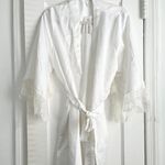 NWT White Lace Kimono Robe Gown, XS/S Photo 0