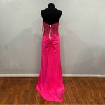 Sherri Hill 55334 Bright Fuchsia Strapless Corset Gown 14 NWOT Photo 7