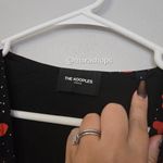 The Kooples Lace-up Front Heart Print Crepe Top Photo 5