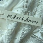 For Love & Lemons NWT  Sandra eyelet Mini Dress in White Sz M NO NECK TIE Photo 4