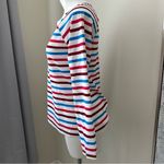 Spanx  Swim Shirt Ocean Stripe Hibiscus Long Sleeve Top Women’s Size M Photo 6