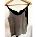 Maje Debardeur de Paille Microsequin Gold Top w Lamb Leather Straps 3 Large L Photo 2