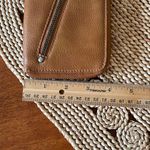 Free People Distressed Vegan Leather Wristlet Wallet Brown Tan Photo 9